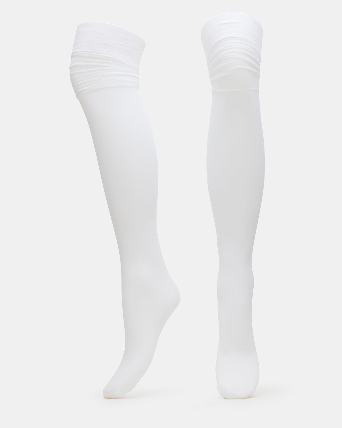 PREPPY White Over-The-Knee Footed Women's Tights | Steve Madden
