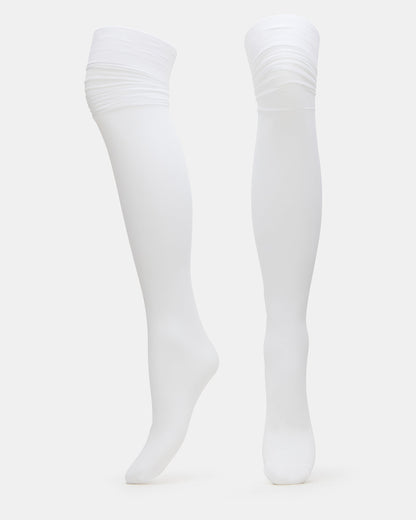 PREPPY White Over-The-Knee Footed Women's Tights | Steve Madden