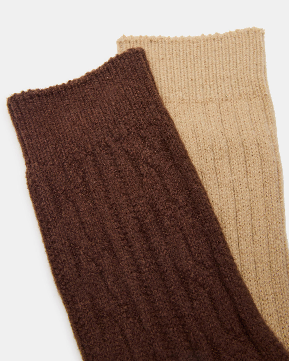 2 PACK CABLE TEXTURE BOOT SOCKS BROWN Women's Textured Quarter Book Socks | Steve Madden