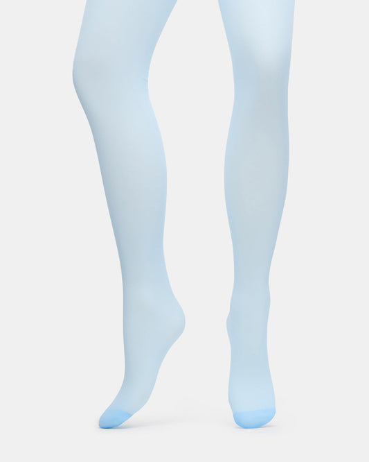 BLAIR SHEER TIGHTS LIGHT Blue Women's Footed Sheer Mesh Tights | Steve Madden