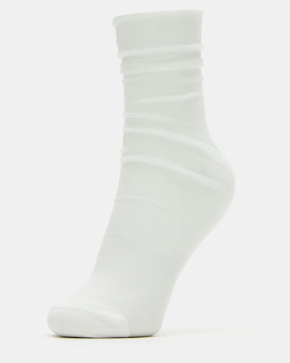 2 Pack Heart Sheer Tulle Women's Anklet Socks White | Steve Madden