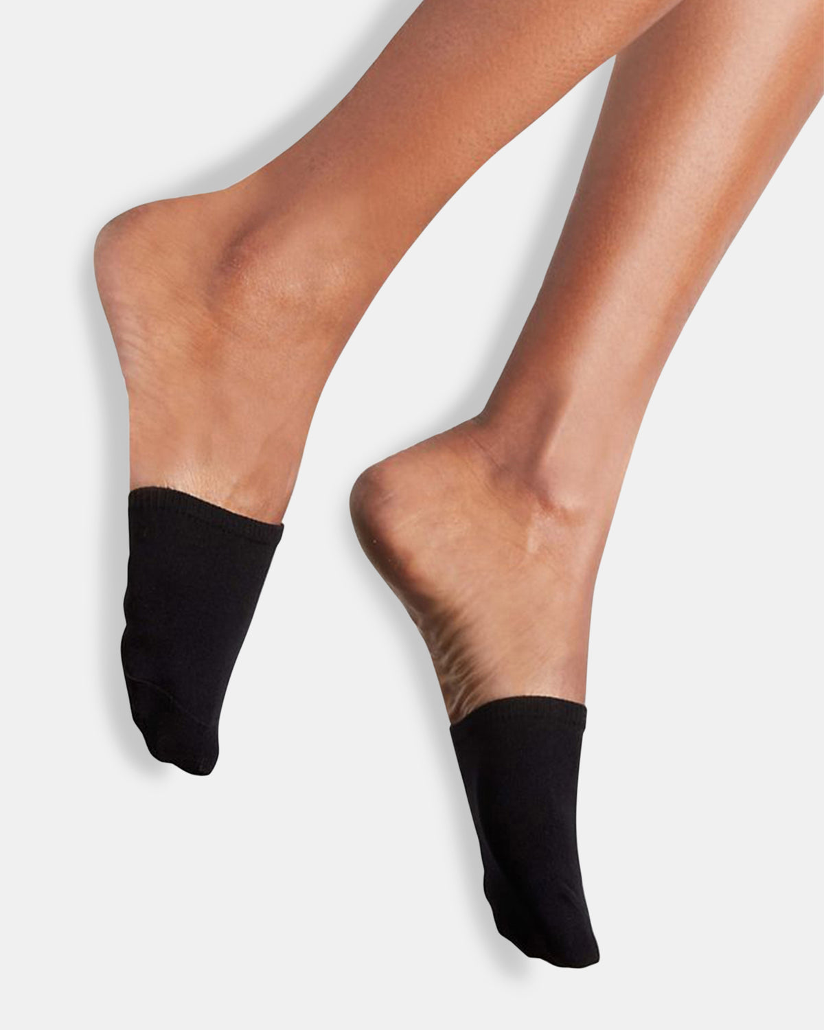 CAP TOE Black/Tan Open Back Shoe Socks | Steve Madden