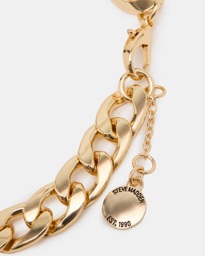 LINK CHAIN ANKLET Gold Women's | Steve Madden