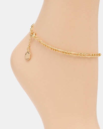 FIGARO ANKLET CAHIN Gold Women's Anklet | Steve Madden