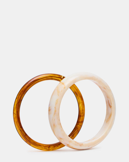 BANGLE BRACELET PACK Natural Women's 2-Piece Bangle Bracelet | Steve Madden