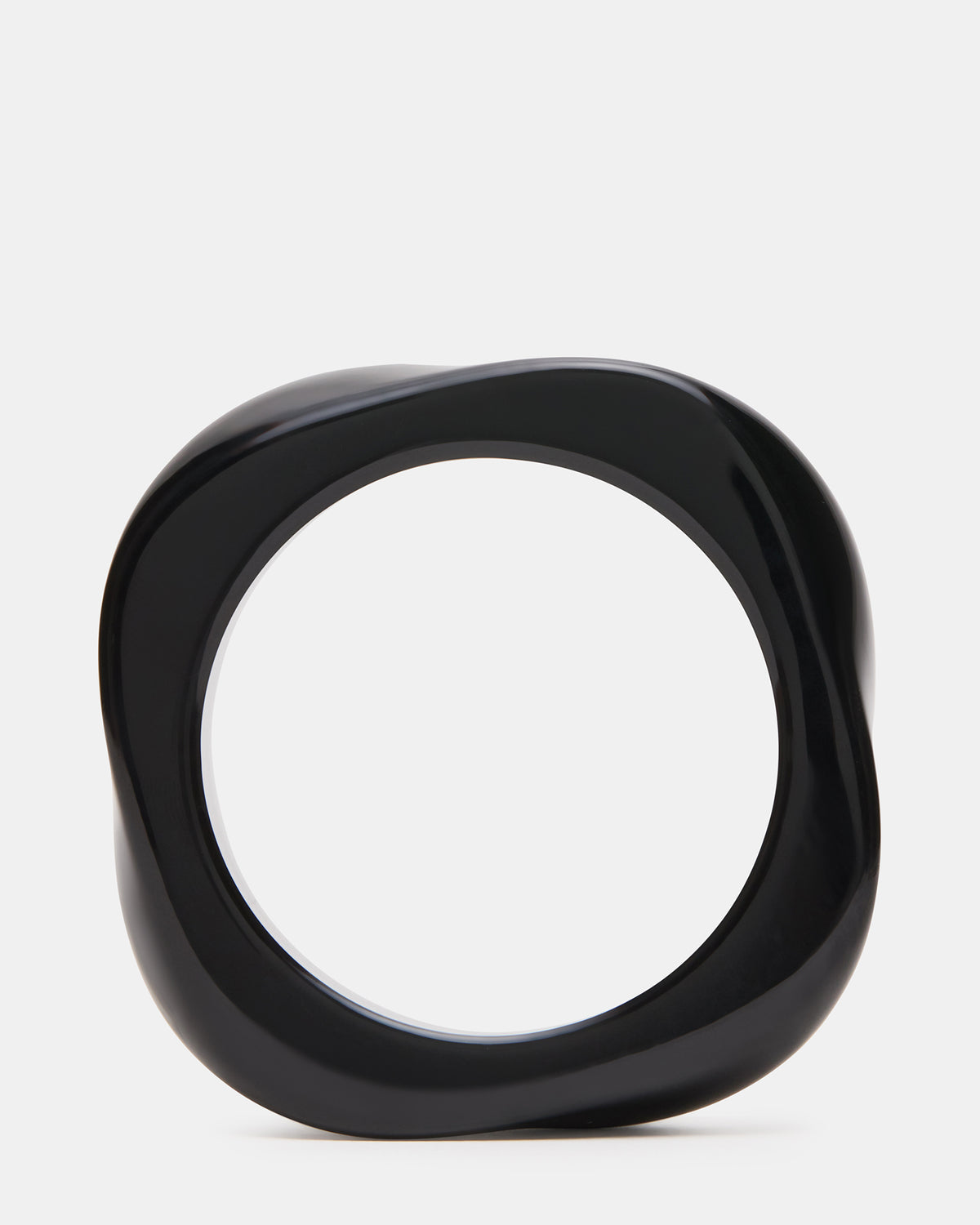 CURVED RETRO BRACELET Black Women's Bangle Bracelet | Steve Madden
