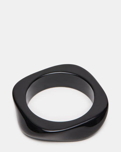 CURVED RETRO BRACELET Black Women's Bangle Bracelet | Steve Madden