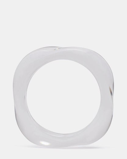 CURVED RETRO BRACELET Clear Women's Bangle Bracelet | Steve Madden