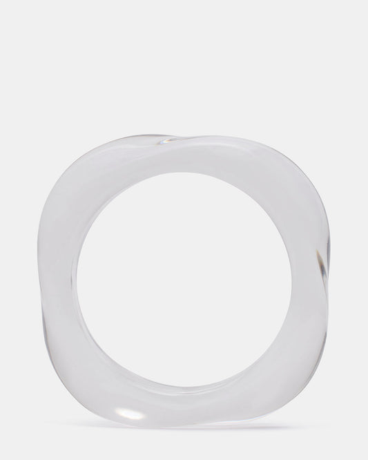CURVED RETRO BRACELET Clear Women's Bangle Bracelet | Steve Madden