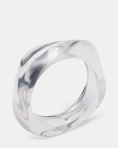 CURVED RETRO BRACELET Clear Women's Bangle Bracelet | Steve Madden
