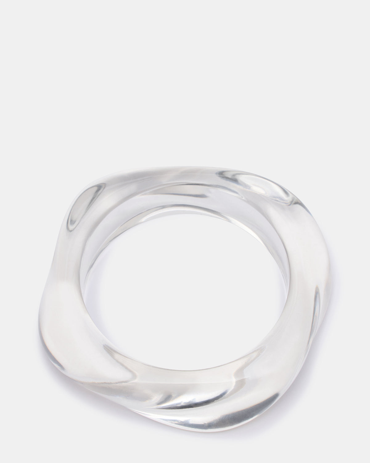 CURVED RETRO BRACELET Clear Women's Bangle Bracelet | Steve Madden