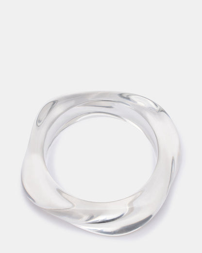 CURVED RETRO BRACELET Clear Women's Bangle Bracelet | Steve Madden