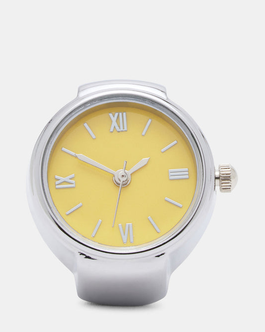 WATCH RING Yellow | Women's Accessories | Steve Madden