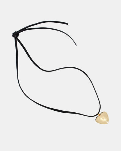 PUFFY HEART CHOKER Gold | Women's Heart Shaped Necklace | Steve Madden