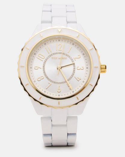 WOMEN'S STAINLESS STEEL WATCH White Women's Watch | Steve Madden