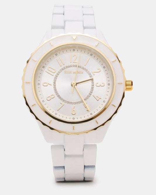 WOMEN'S STAINLESS STEEL WATCH White Women's Watch | Steve Madden