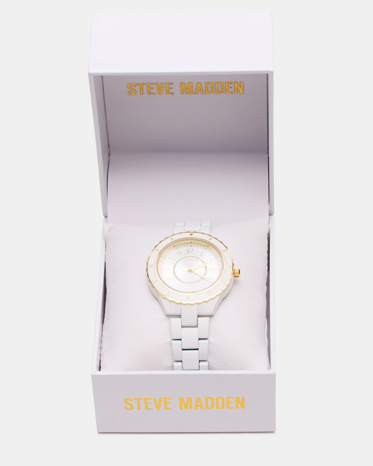 WOMEN'S STAINLESS STEEL WATCH White Women's Watch | Steve Madden