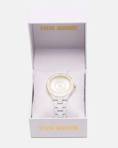 WOMEN'S STAINLESS STEEL WATCH White Women's Watch | Steve Madden