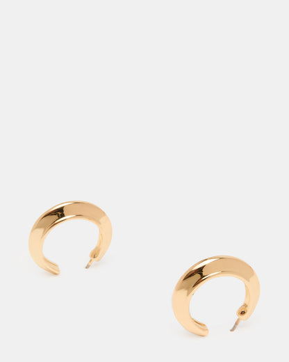 SMALL HOOP EARRINGS GOLD Women's Chubby Small Hoop Earrings | Steve Madden
