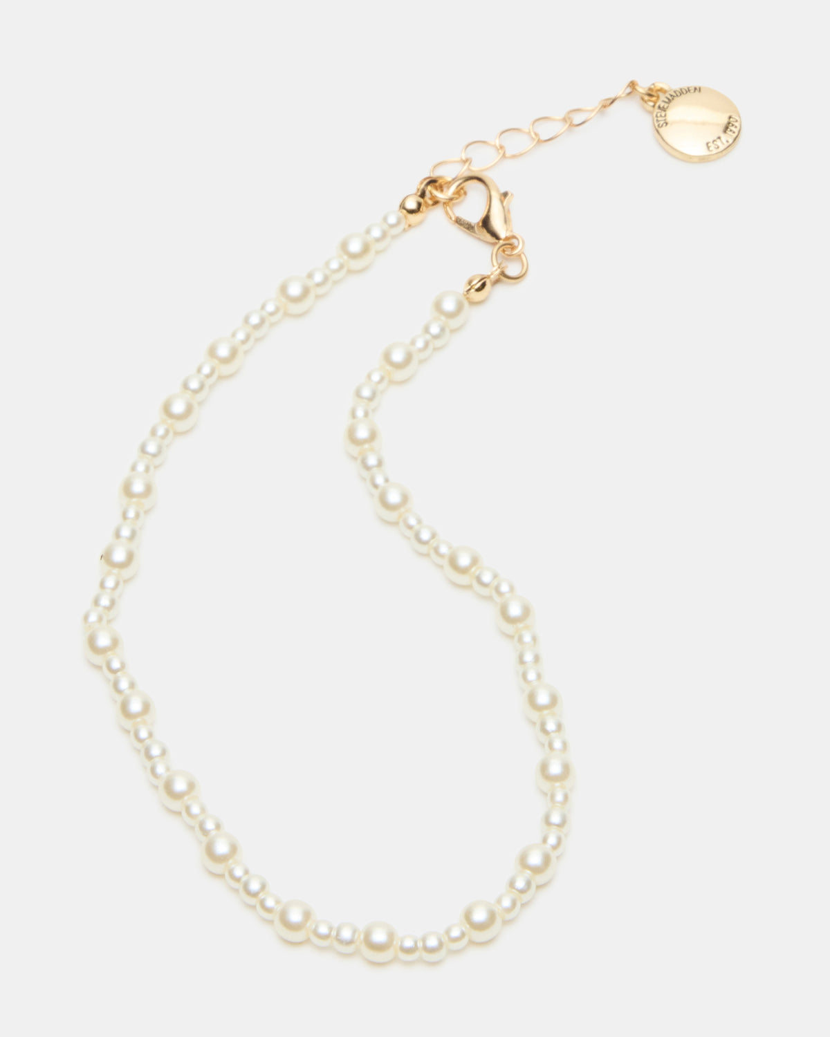 3-PIECE CHAIN ANKLET SET Women's Gold Chain Pearl Embellished Anklet Set | Steve Madden