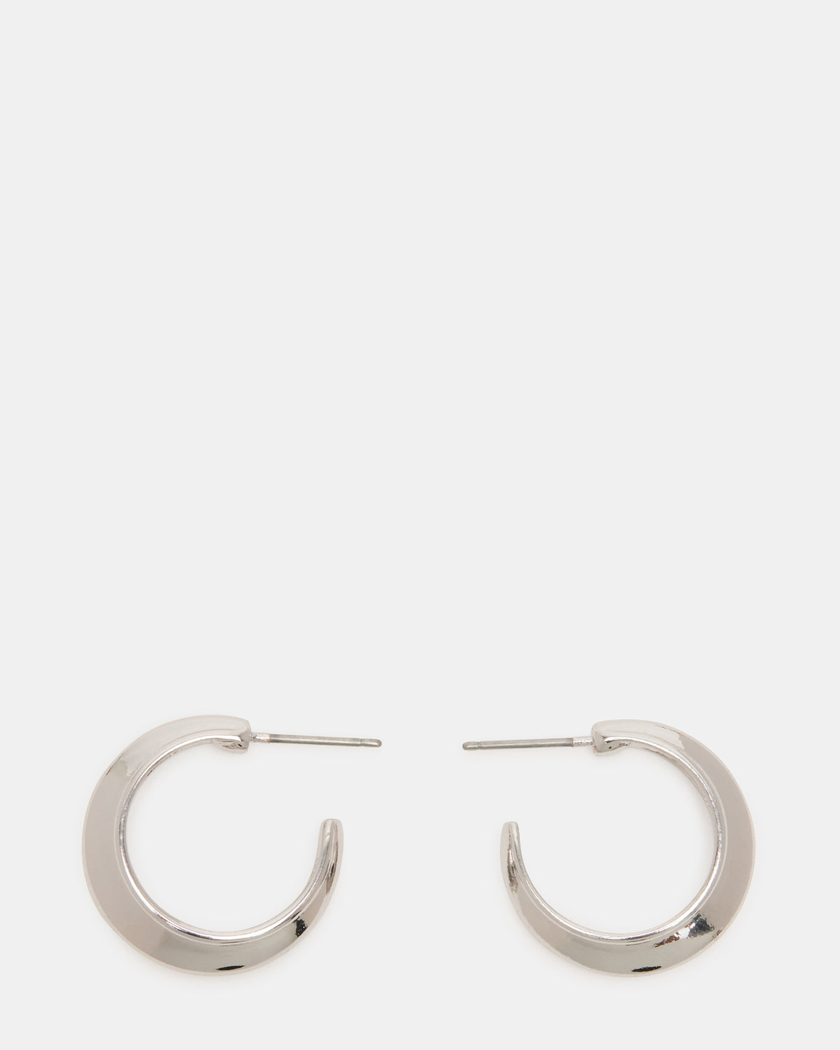 SMALL HOOP EARRINGS SILVER Women's Chubby Small Hoop Earrings | Steve Madden
