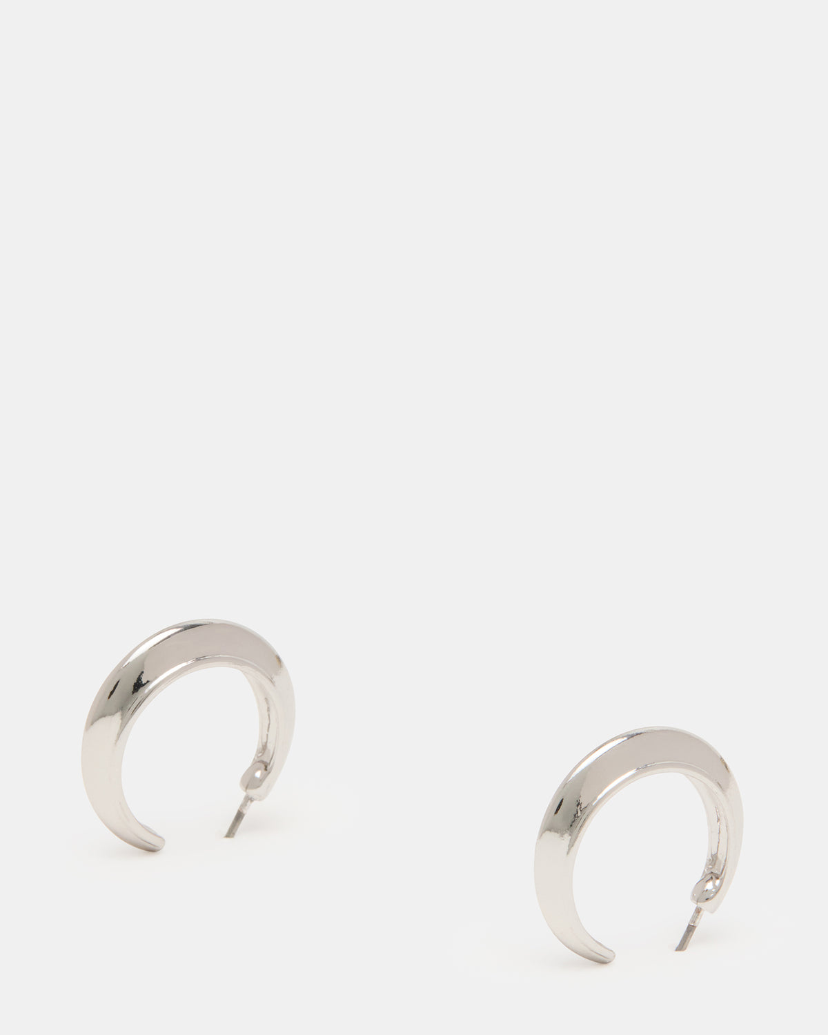 SMALL HOOP EARRINGS SILVER Women's Chubby Small Hoop Earrings | Steve Madden