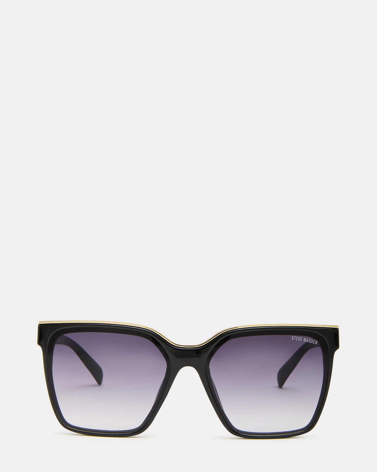 AXTON Black/Gold Opaque Shiny Gold Smoke Gradient Lens Sunglasses | Steve Madden
