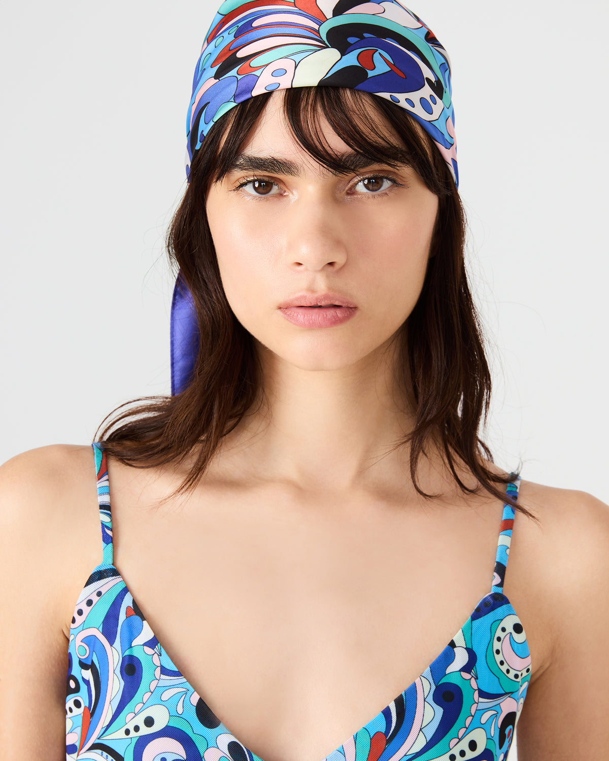 BLUE PRINTED SCARF Women's Resort Scarf | Steve Madden