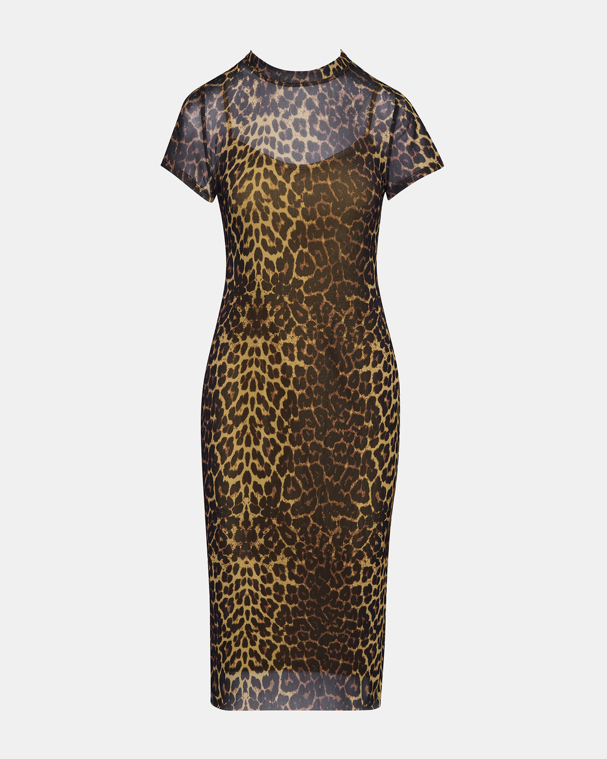 HAILEE Hot Sports Print Mesh Short-Sleeved Bodycon Women's Dress | Steve Madden