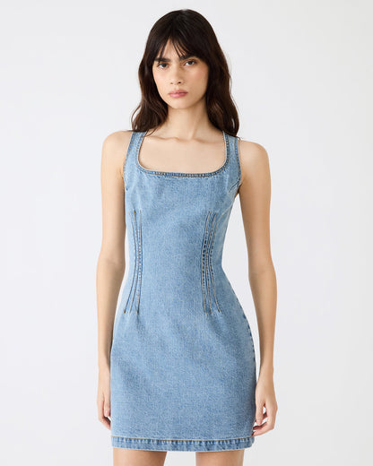 NOELLE Forever Blue Denim Mini Women's Dress | Steve Madden