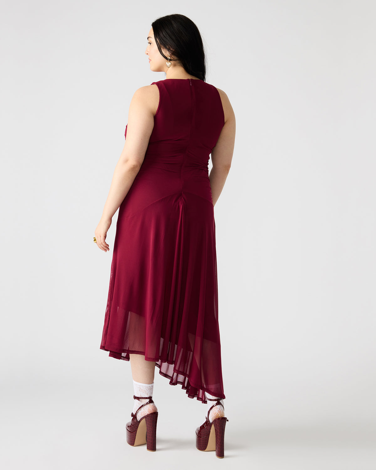 LANEY Red Women's Sleeveless Flowy Dress | Steve Madden