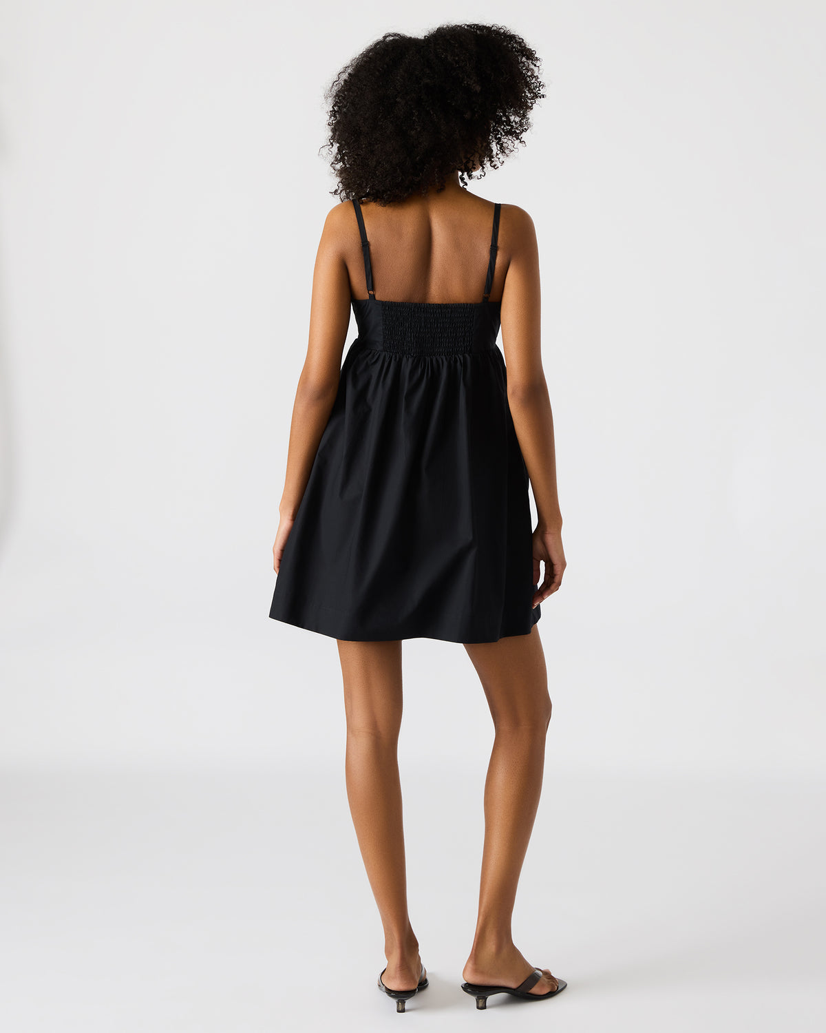 MEADOW Black Mini Cut-Out Flowy Dress | Steve Madden