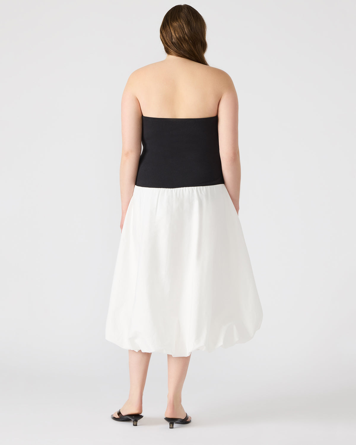 OLIVER Dress Smoke Strapless Midi Bubble Dress | Women's Dresses | Steve Madden