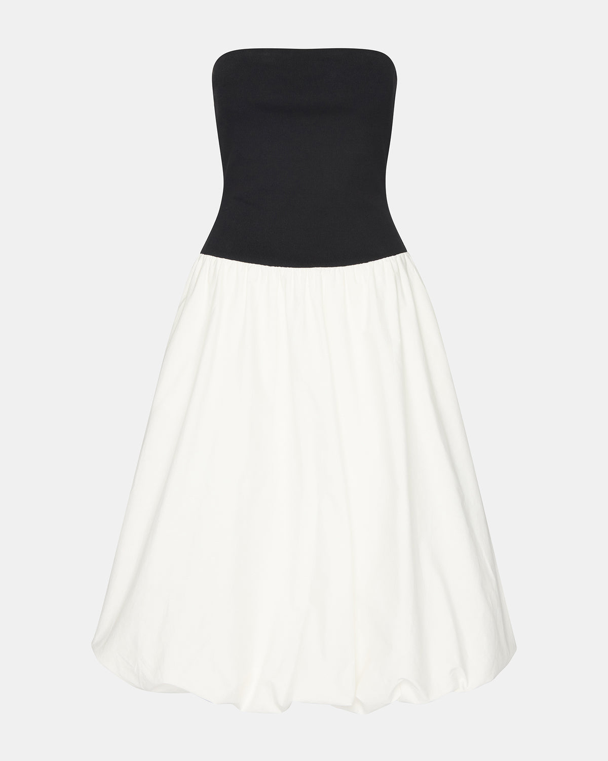OLIVER Dress Smoke Strapless Midi Bubble Dress | Women's Dresses | Steve Madden