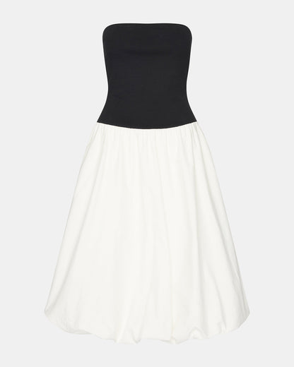 OLIVER Dress Smoke Strapless Midi Bubble Dress | Women's Dresses | Steve Madden