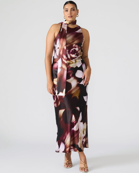 JAIDAN Mesa Rose Maxi Floral Print Flowy Women's Dress | Steve Madden