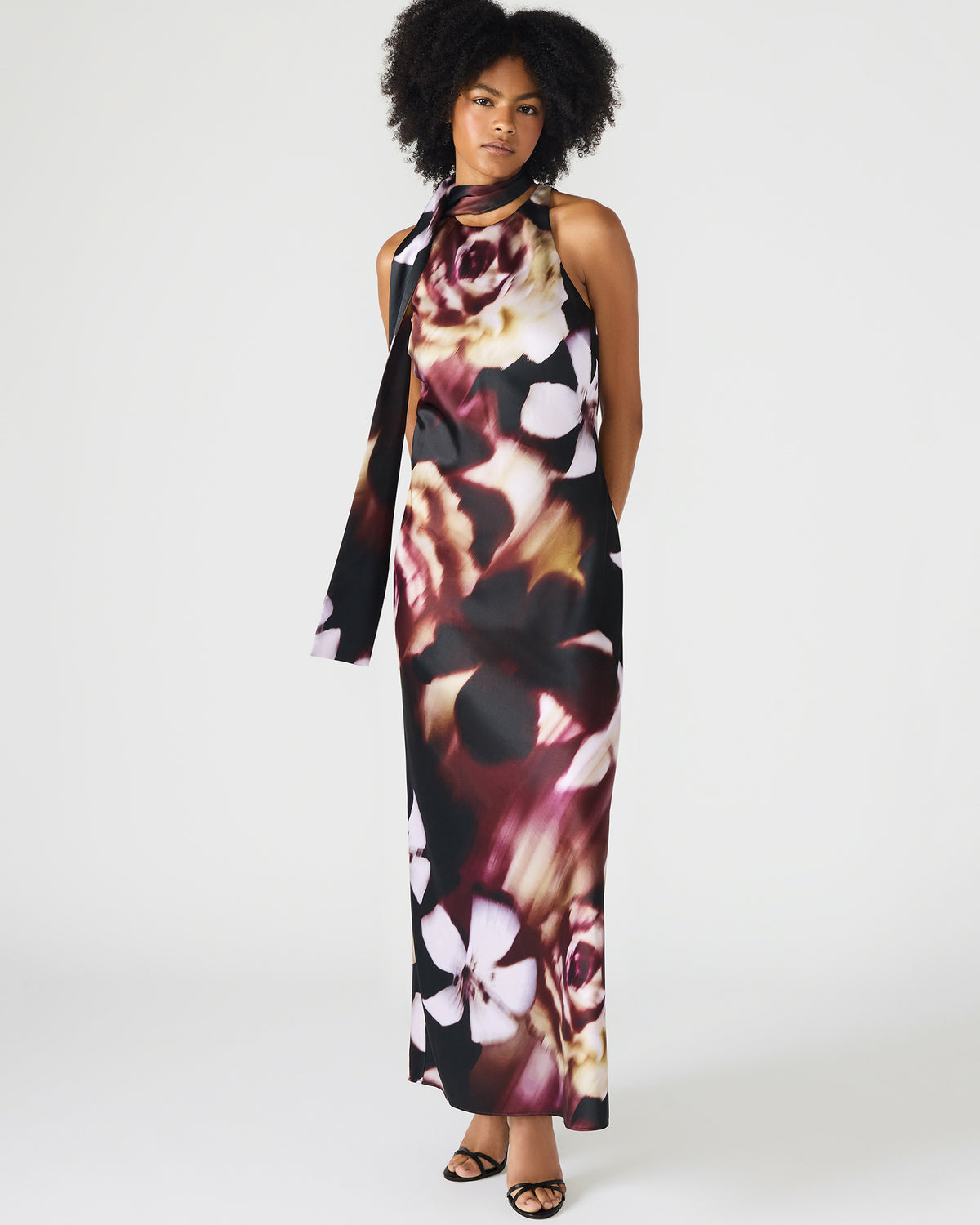 JAIDAN Mesa Rose Maxi Floral Print Flowy Women's Dress | Steve Madden