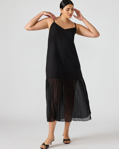 EMBER Black Flowy Sheer Maxi Women's Dress | Steve Madden