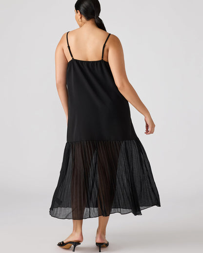 EMBER Black Flowy Sheer Maxi Women's Dress | Steve Madden