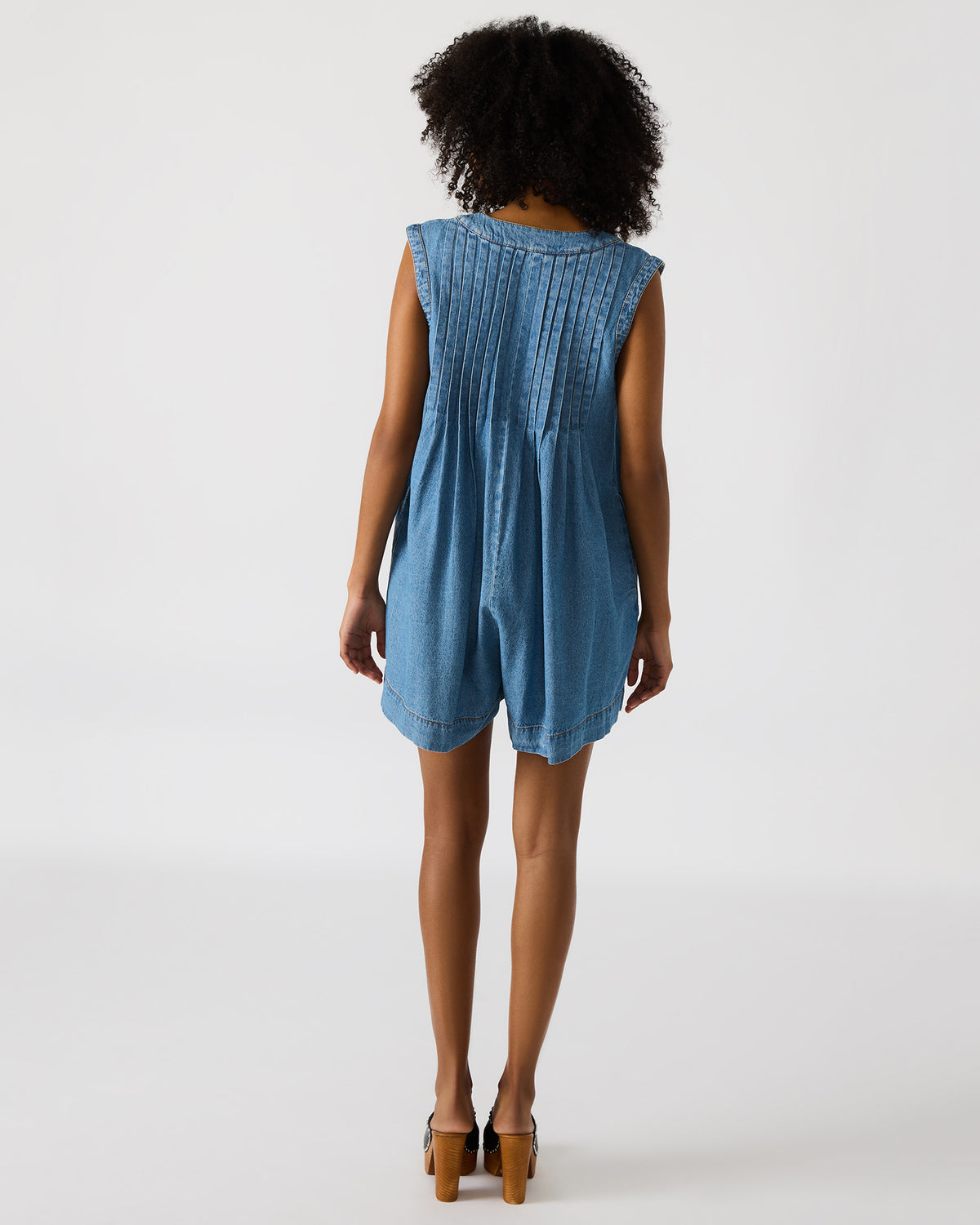 MICK Denim Pull-On Tie-Front Women's Romper | Steve Madden