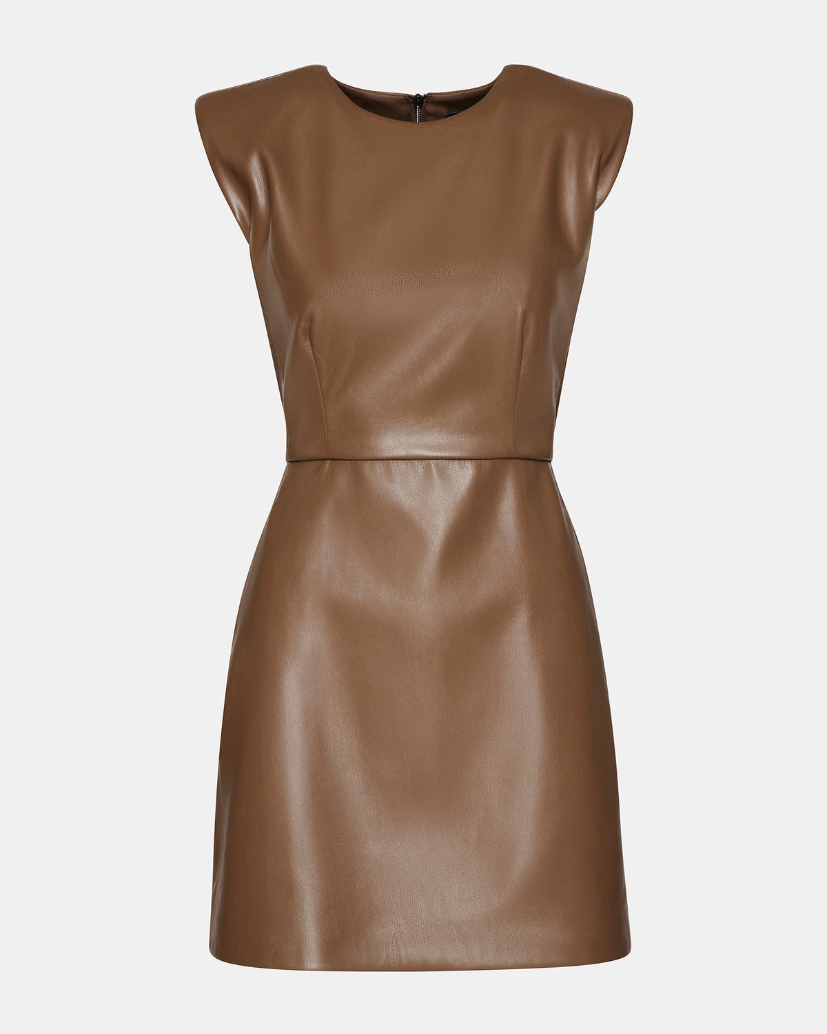 BELEN Brown Women's Shoulder Pad Mini Dress | Steve Madden
