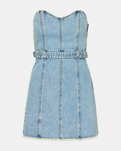 MATILDA Strapless Denim Mini Women's Dress | Steve Madden