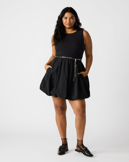 PALERMO Black Women's Mini Bubble-Hem Dress | Steve Madden