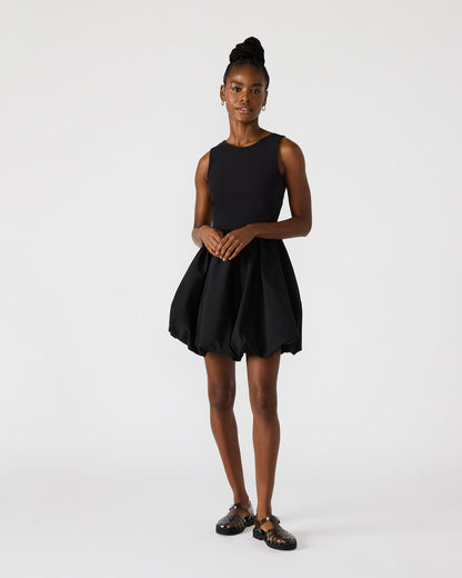 PALERMO Black Women's Mini Bubble-Hem Dress | Steve Madden