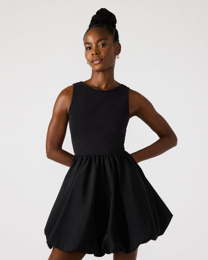 PALERMO Black Women's Mini Bubble-Hem Dress | Steve Madden
