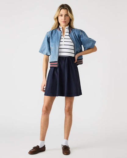 LYON Navy Women's Collared Sleeveless Flowy Dress | Steve Madden