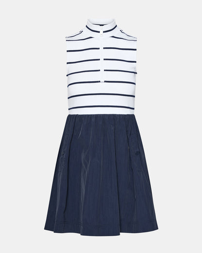LYON Navy Women's Collared Sleeveless Flowy Dress | Steve Madden