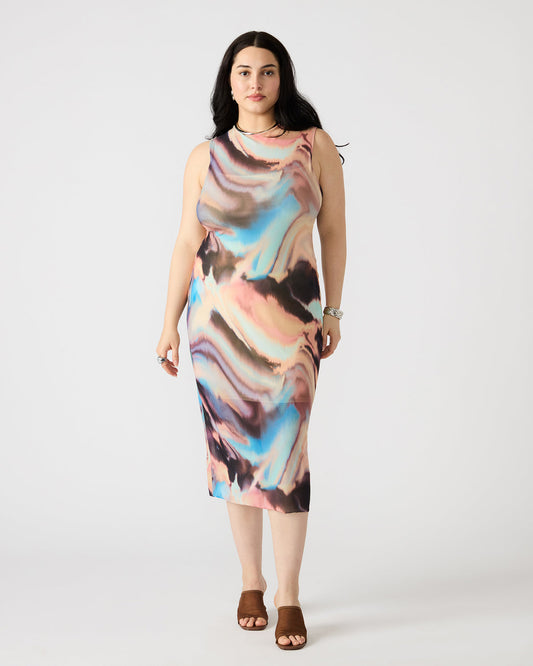 SIDRA Multi Women's Sleeveless Tie-Dye Midi Dress | Steve Madden