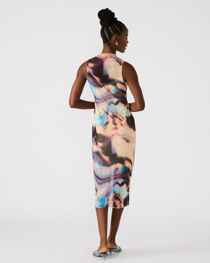 SIDRA Multi Women's Sleeveless Tie-Dye Midi Dress | Steve Madden