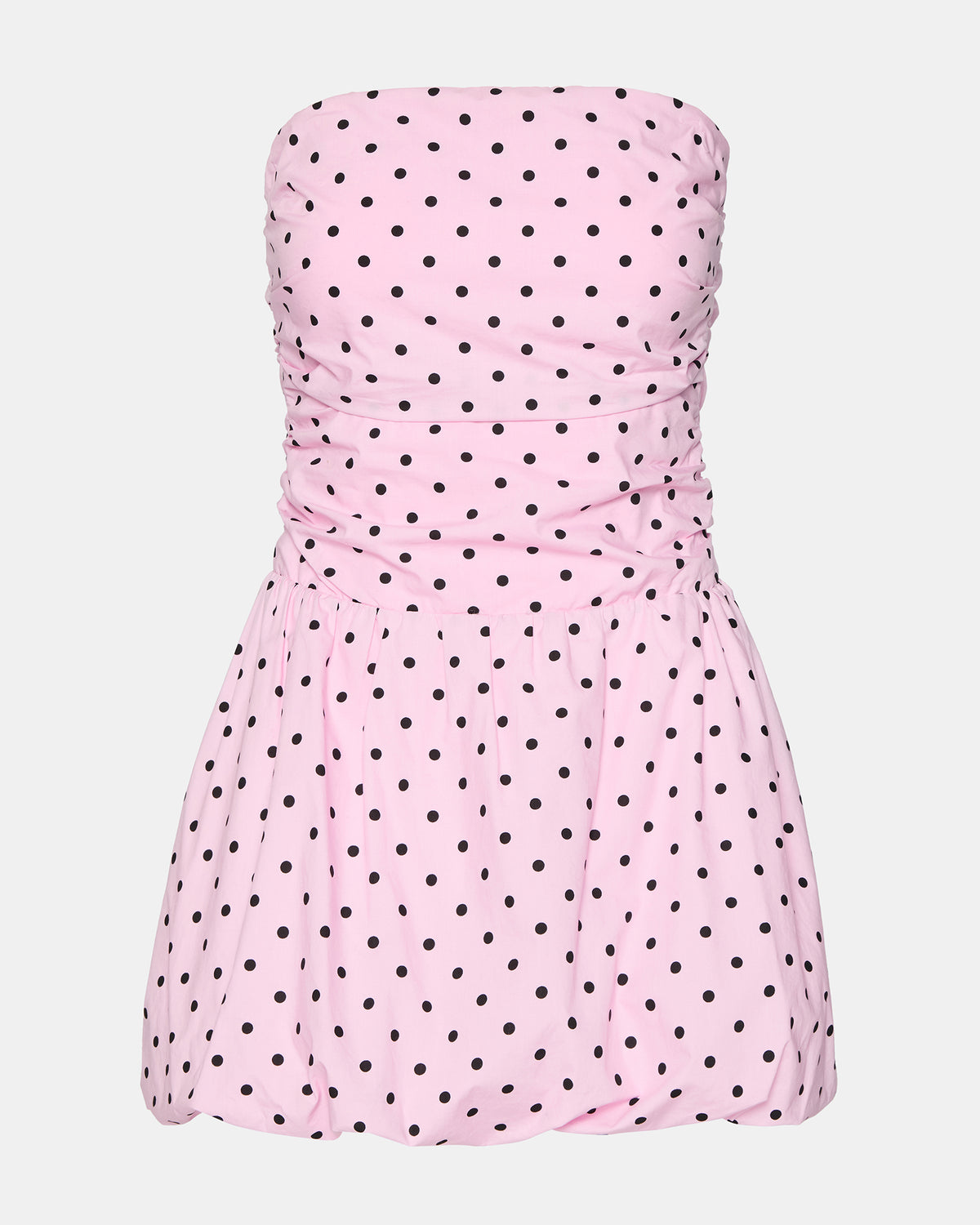 GIGI Pink Women's Strapless Mini Bubble-Hem Dress | Steve Madden